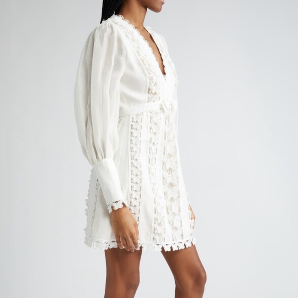 Zimmermann
Flutter Butterfly Lace Long Sleeve Linen Dress. - Picture 7 of 14
